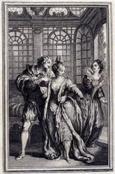 Garbe királyának menyasszonya - Jean La Fontaine "" Mesék és hírek versben " című könyvében. 1776. Illusztráció: P. P. Choffard.