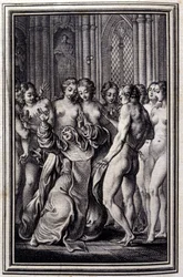 Le Glouches - Jean La Fontaine „” Mesék és novellák versben” című részében. 1776. Illusztráció: P. P. Choffard.