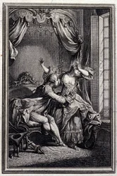 Richard Minulto - Jean La Fontaine "Tales et nouvelles en vers" című művében. 1776. Illusztráció: P.P. Choffard.