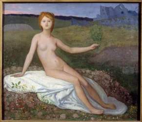 A remény. A remény allegóriája romos tájban ülő meztelen fiatal nőként. 1872. M. 0,7 x 0,82 m. Párizs, Musée d