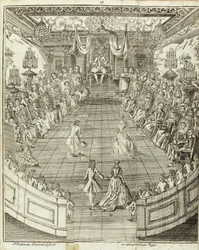 Illusztráció a Táncoló mesterből, 1734