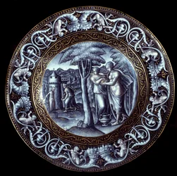 Pierre Reymond (1513-1584) zománcozott Vénusz és Psyche lemeze XVI.