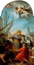 Szent Pál kihajózása a Szentföldre, 1738-39 körül (olaj, vászon)