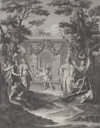 13. tábla: Szerelem és gazdagság belépője Gamache esküvőjére Szerelem és gazdagság bejárata..., 1745.
