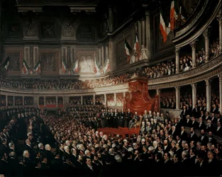 Az első olasz parlament nyitóülése (festmény)