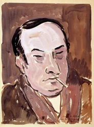 Leon Paul Fargue (1876-1947) költő portréja Pierre de Belay (1890-1947) rajza 1934. Paris, B.N.