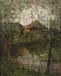 Szénakazal fűzfákkal, 1897-98 körül (olaj, vászon)
