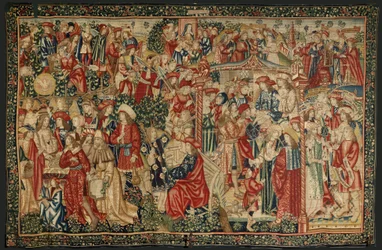 Példabeszéd a szőlőben dolgozó munkásokról, 1500 körül (szőlőszőnyeg)
