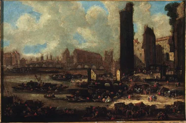 Le Pont-Neuf, la Cité, la Tour et la Porte de Nesle, 1650 körül, 1650 körül (olaj, vászon)