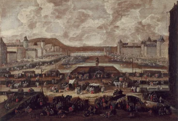 A Pont-Neuf, a Szajna és a Louvre, 1670 körül, 1670 körül (olaj, vászon)