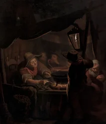 Fánkkészítő gyertyafényben, 1815