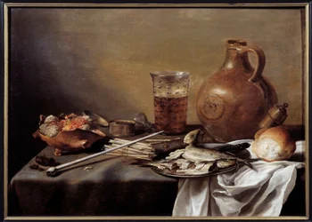 Csendélet halakkal Pieter Claesz (1597-1661) festménye 1644 Dim. 0,59 x 0,82 m Nantes, Musee des Beaux Arts
