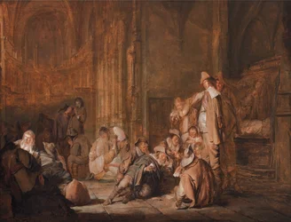 Őrségi jelenet egy templomban