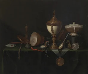 Csendélet strucctojás kupával és a Whitfieldi örökségekkel, 1670 körül (olaj, vászon)
