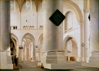 A Haarlemi Nagytemplom belseje Pieter Saenredam (1597-1665) festménye (ec.holl.) 1636-1637 V. 59x81 cm London, nemzeti galéria