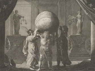 13. tábla: Allegória a franciaországi viszályról, Caspar Barlaeustól, Medicea Hospes, 1638.
