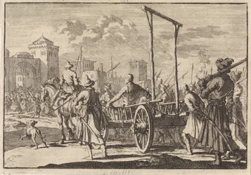 Stepan Razin és testvére, Frol megérkezése vasketrecbe Moszkvába, 1671, 1698