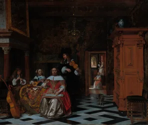 Egy zenélő család portréja, 1663.