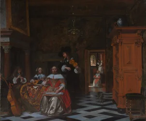 Egy zenélő család portréja, 1663