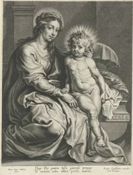 Mária Krisztus gyermekével a kiságyban