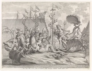 Látvány Neptun szekerével A bíboros-csecsemő örömteli belépése Gentben, 1635 (sorozat címe)