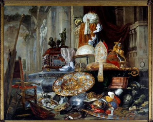 A világ hiúinak allegóriája. Pieter Boel (1622-1674) festménye Ec. Nagyzolás.