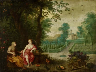 Vertumnus és Pomona (olaj rézre)