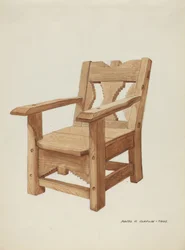 Szék, 1937 körüli (akvarell)