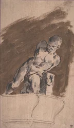 Láncos meztelen fogoly, Pietro Tacca után, 1729-1804.