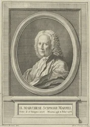Scipione Maffei költő portréja 1675-1755, c. 1750.