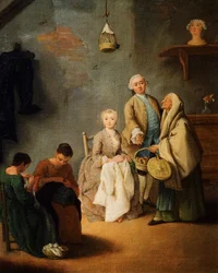 Hímzőműhely, Pietro Longhi (1701-1785)