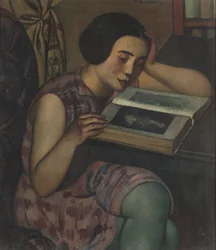 Fiatal lány olvasó, 1928