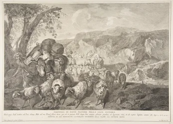 Pásztor Dávid távozása apja házából Partenza di David pastore..., 1743-63.