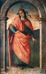 Cato, Pietro Perugino (kb. 1450-1523), freskó, Collegio del Cambio, Perugia