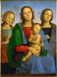 Madonna és gyermeke Szent Rózsával és Katalinnal (festmény nyárfára)
