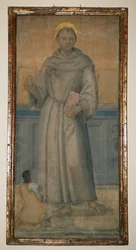 Páduai Szent Antal és Bartolomeo di Maraglia Perugiaiból, 1512 körül, Pietro Vannucci festette, Perugino néven ismert (kb. 1450-1523), Umbria, Olaszország
