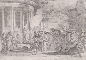 Sinorixot Artemis templomából vittek el, és megpróbált menekülni a méreg hatásai elől..., kb. 1640.