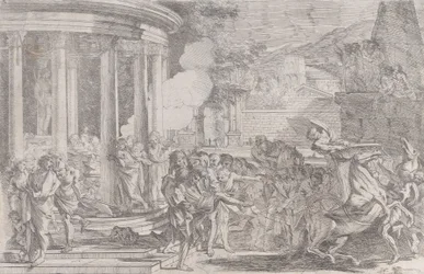 Sinorixot Artemis templomából vittek el, és megpróbált menekülni a méreg hatásai elől..., kb. 1640.