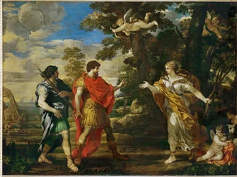 Venus en chasseresse apparait a Enee - Vénusz vadászva megjelenik Aeneasnak ...