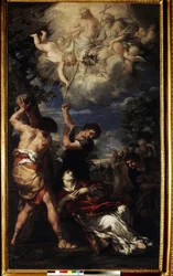 Szent István vértanúsága. Szent István vértanúsága. Pierre de Cortona festménye (Pietro Berrettini, Pietro da Cortona néven ismert