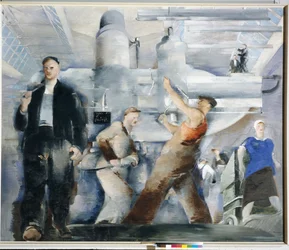 Williams, Pjotr Vladimirovics (1902-1947) műhely felszerelése. Olajfestmény