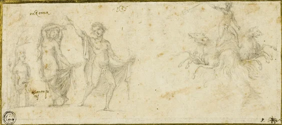 Vázlatok az antik után: Bacchic mulatságok; Neptunusz a szekerén