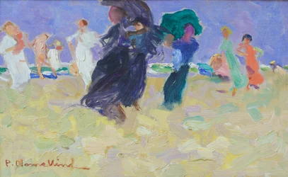 Reggel a tengeren, 1920 körül (olaj, tábla)