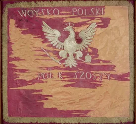 A Varsói Hercegség hatodik gyalogezredének zászlaja, 1807 (selyem)