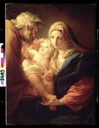 "A Szent Család" (A szent család) Pompeo Girolamo Batoni (1708-1787) festménye 1740 körül Puskin Múzeum, Moszkva