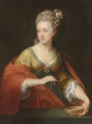 Alexandra Evtihievna Demidova portréja 1724-1789 Kleopátrával, 1770-es évek eleje.