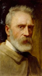 Self-portrait, by Ponziano Loverini (1845-1929), oil on canvas, 53x30 cm