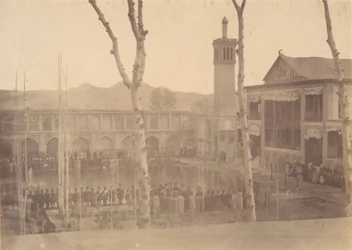 [Palace of the Shah, Paying respect to the ShahFete de Salam, Teherán, Irán [ugyanaz a..., 1840-60-as évek.