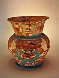 Díszített váza, Teotihuacan kultúra (kerámia)