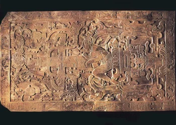 Pakal király sírja a Feliratok templomából, Palenque, 615-683
